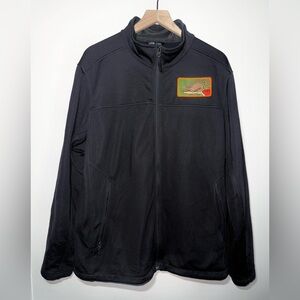 The North Face Windwall Zip Up Collared Jacket Black Polyester Men’s Size XL